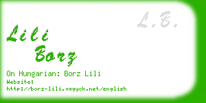 lili borz business card